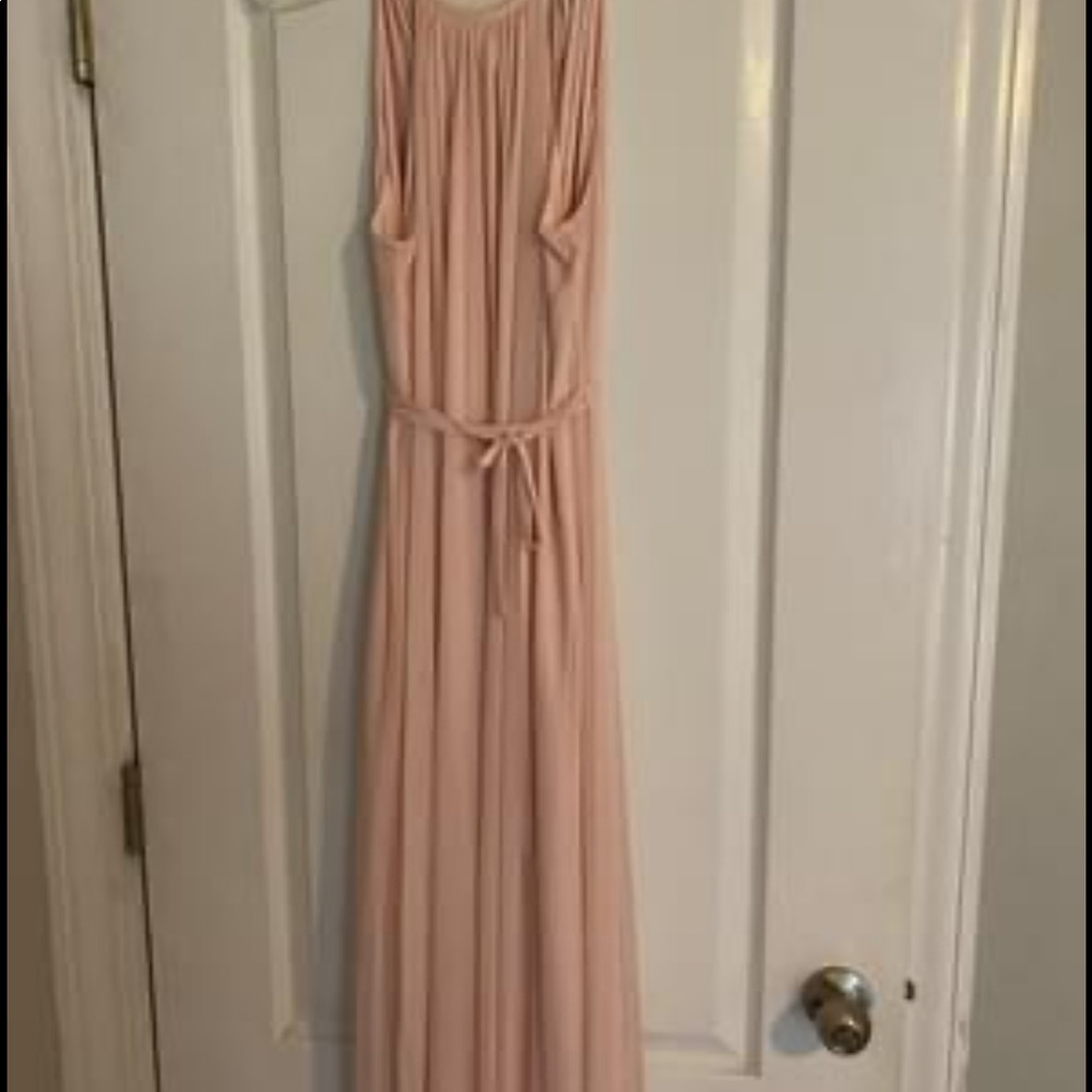 Petal pink bridesmaids dress